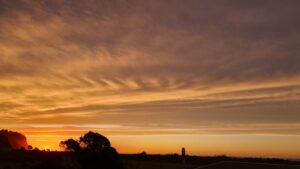Sunsetting cloud scape