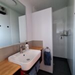 clean and simple design bathroom shower and toilet