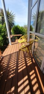 Comfortable exterior seating